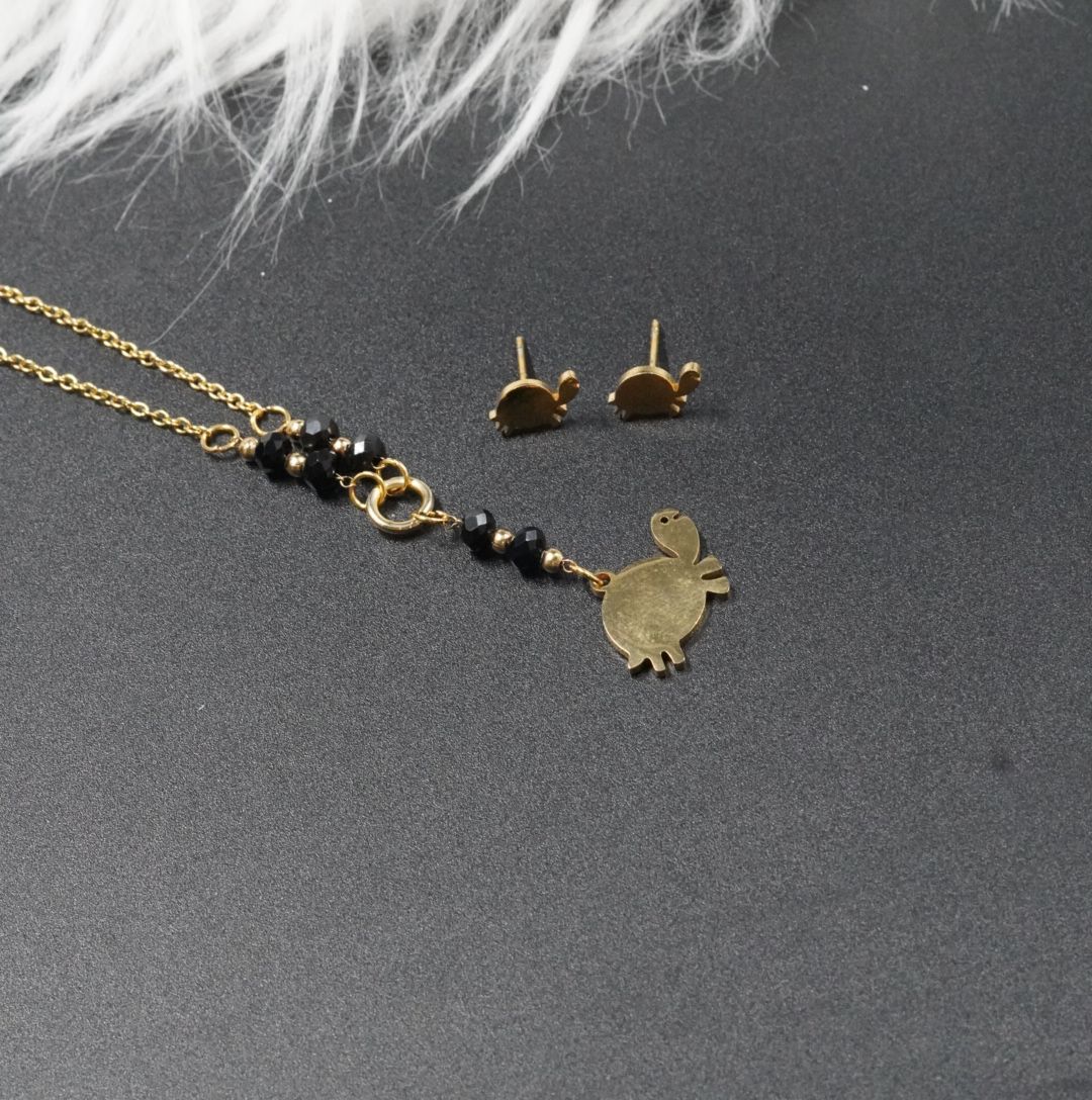 Miniatura 3 de JUEGUITO CORBATIN MURANO TORTUGA NEGRO